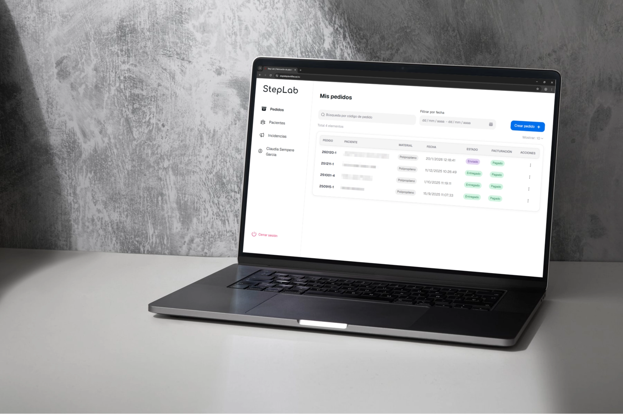 StepLab Platform Mockup